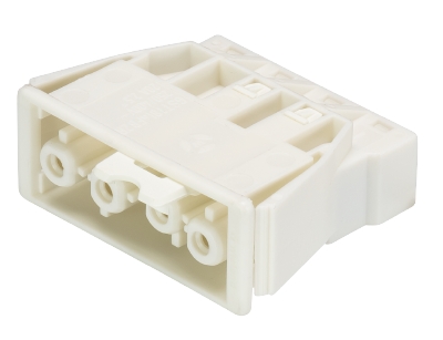 Розетка GST18I4F B2  R V   WS - Розеточный разъем в панель, 4 полюса, пружинная фиксация, толщина панели 0,5-1,5 мм номинальное напряжение: 250/400V, номинальный ток: 20A, цвет: белый, серия gesis GST18i4