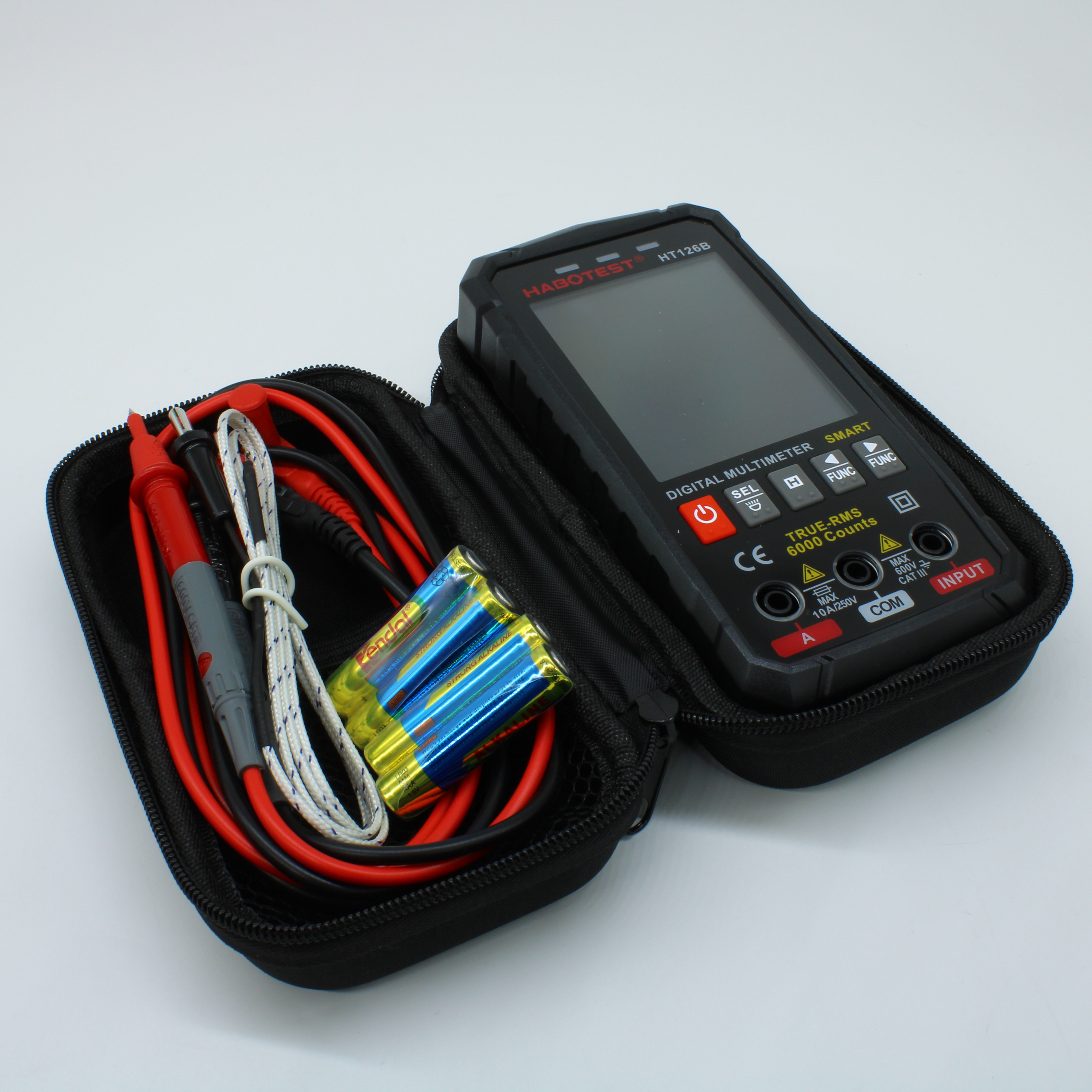 HT126B - Карманный цифровой SMART мультиметр с цветным дисплеем, автомат с True RMS, NCV