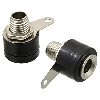 10-0061 AL BLACK - Гнездо 10-0061 AL черный, монтаж на панель