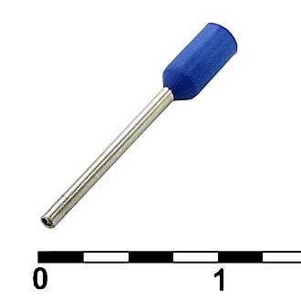 DN00208 BLUE (0.75X8MM) - Наконечник на кабель DN00208, синий, 0.75x8 мм
