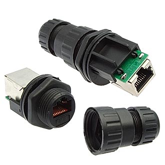 SZC-19-RJ45 IP68 - Разъём герметичный SZC-19-RJ45 ip68, 1 А