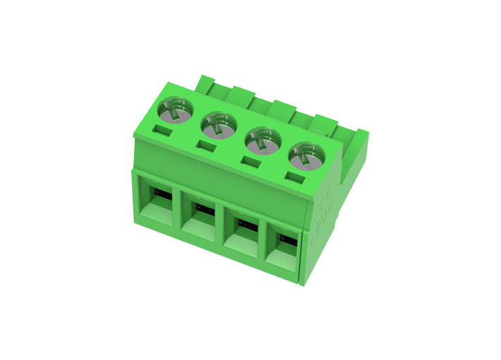Розеточный разъем на кабель MC-RB5.08H04C-0001 - Розеточный разъем, прямой, на кабель, шаг: 5.08 мм, 4 полюса, фиксация провода винтовая, исполнение: стандартное, 320V, 18A, цвет: зеленый
