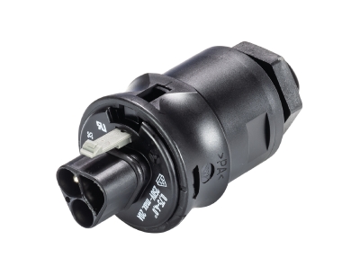 Разъем RST20I3F S2  M03V  SW - Вилочный разъем в панель, М16, IP68(69k), 3 полюса, пружинная фиксация провода, номинальные характеристики: 250V+РЕ, 20A, цвет: черный, серия RST Classic