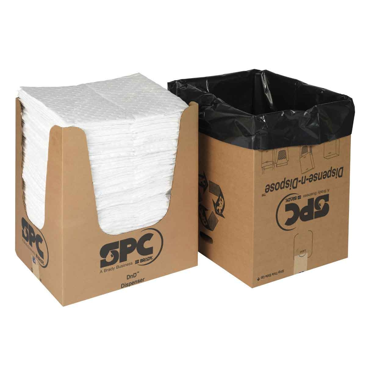 spc813733 - OP150-DND-E Масловпитывающие салфетки большой емкости с диспенсером, 40смх50см, перфорированные, нетканные, упак. 150 шт на 168 л.