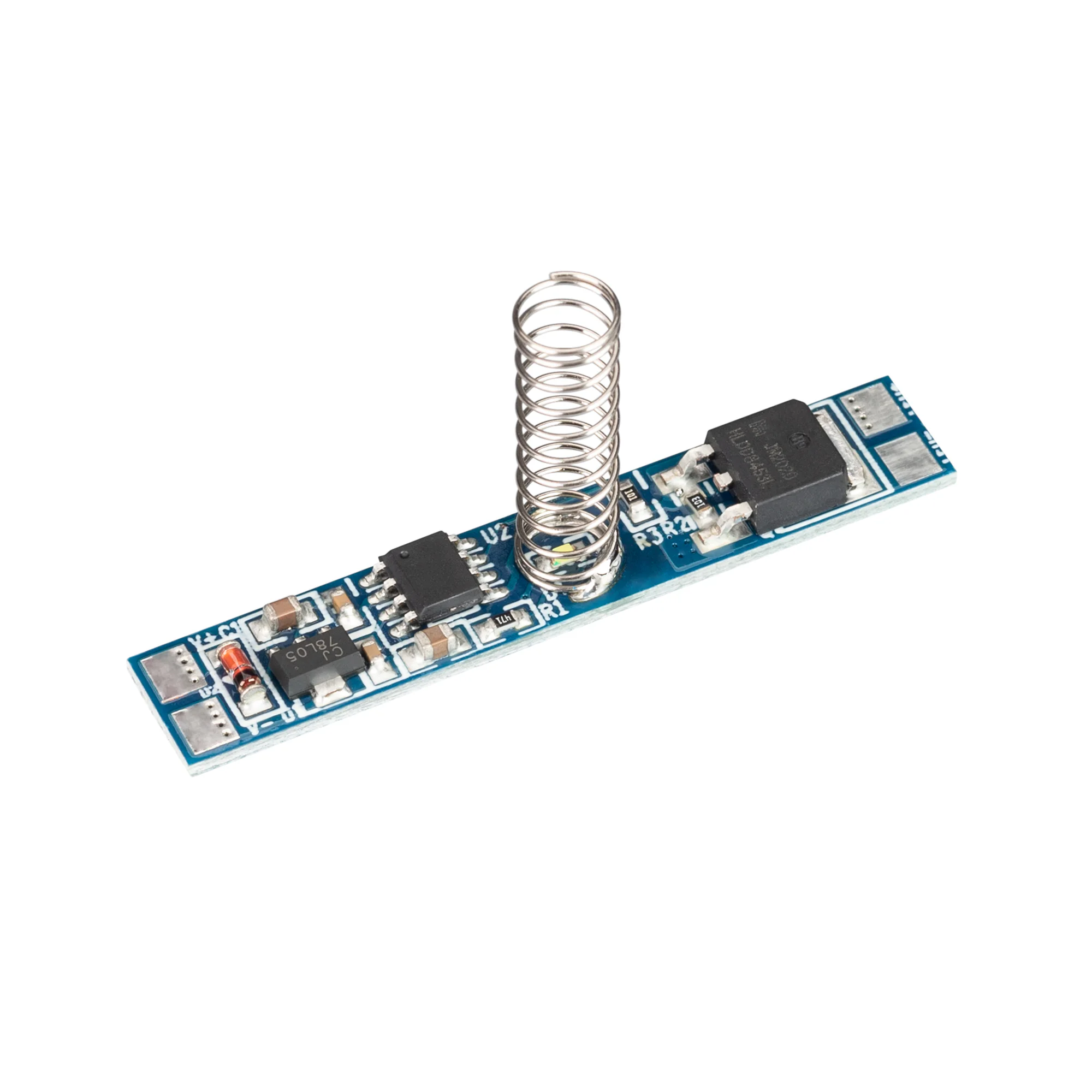 Сенсорный диммер SR-RULE-DIM-TOUCH (12-24V, 1x8A, 46x8mm) 036205 - Диммер для монохромной светодиодной ленты (ШИМ), встраиваемый в алюминиевый профиль (высота профиля от 12 мм до 20 мм). Питание/рабочее напряжение 12-24 VDC, максимальный ток 8A на канал, 