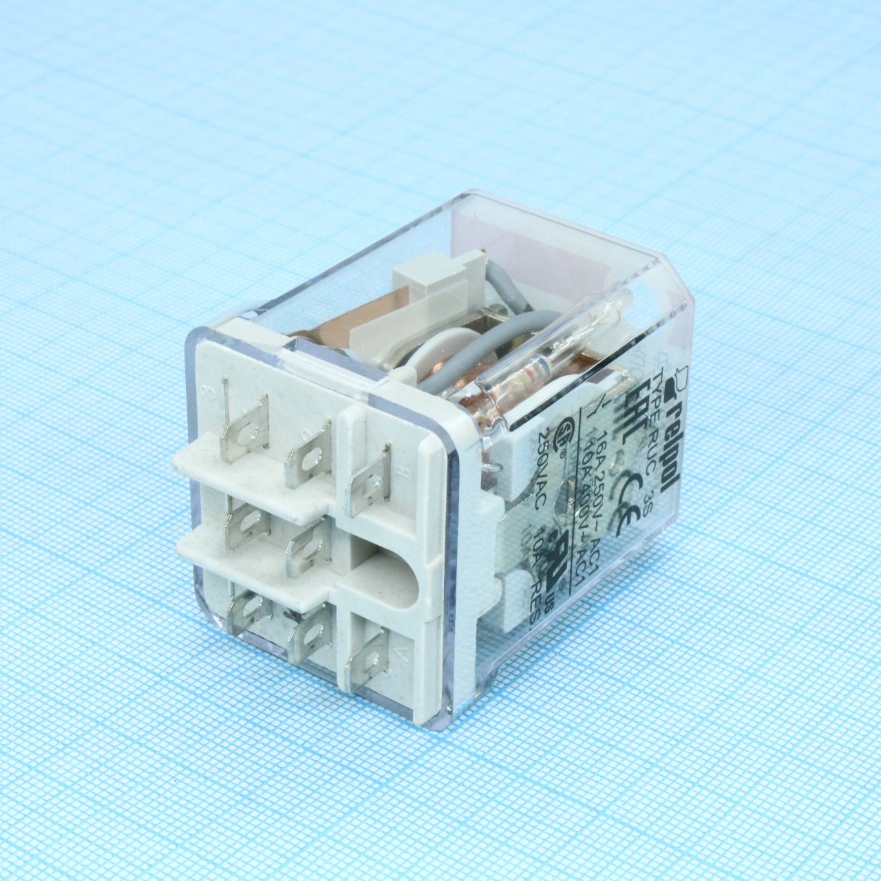 RUC-2053-26-W024-L - Реле промежуточное катушка 24В 345Ом контакты 3 группы нормально разомкнутые 3-NO