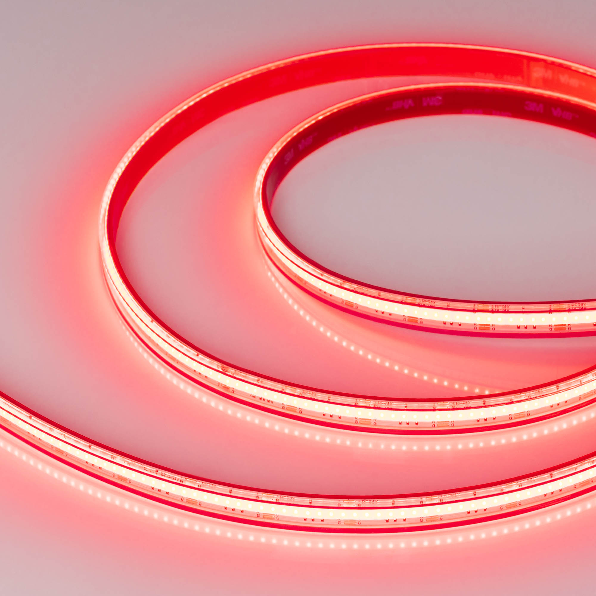 Лента герметичная COB-PS-X840-12mm 24V RGB (16 W/m, IP67, CSP, 5m) 039966 - Лента COB сплошной засветки без видимых светодиодов, герметичная IP67 (PS - силиконовая экструзия). Светодиоды CSP, 840 шт/м (4200 шт на 5 м), белая плата, скотч 3M. Цвет RGB, уго