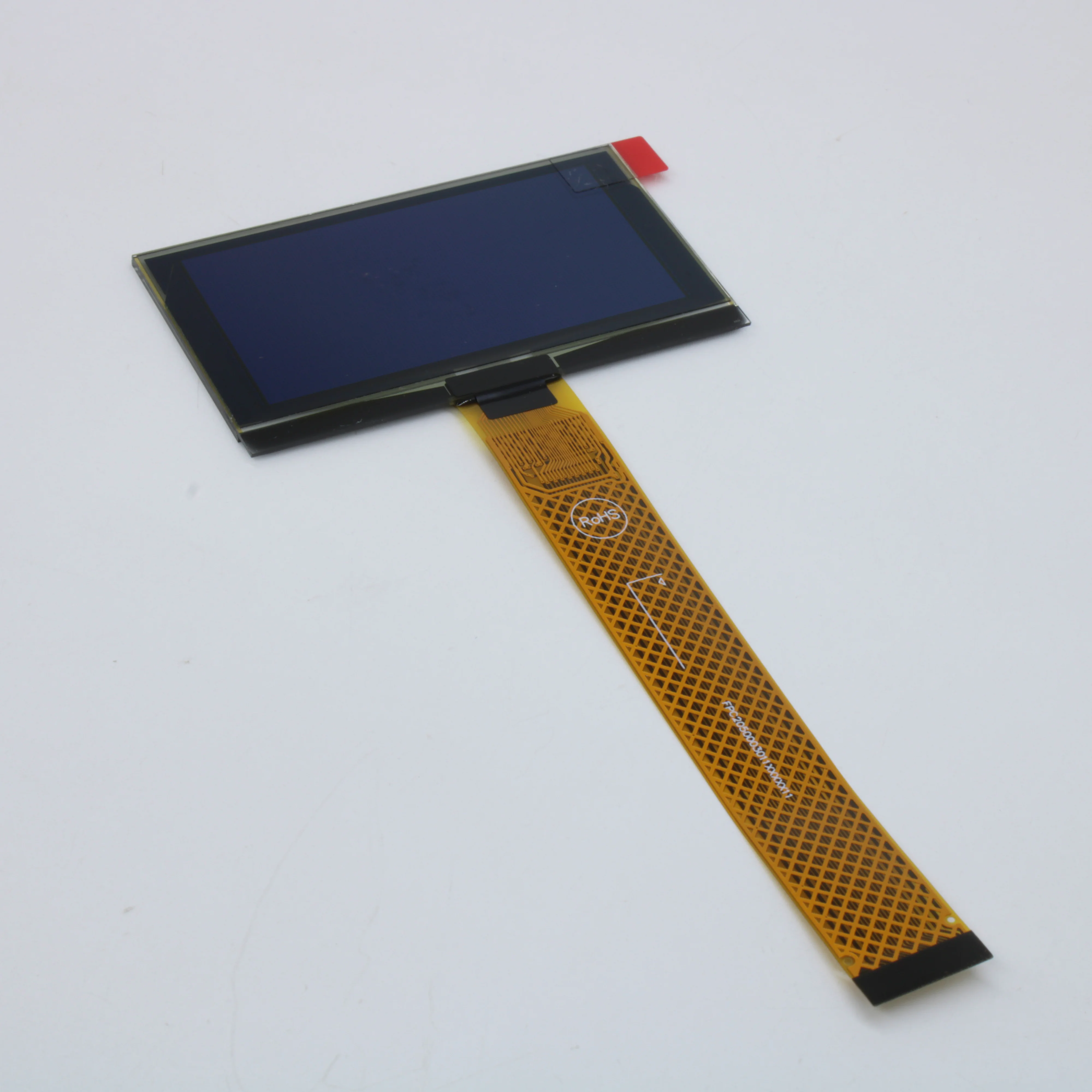 WEO012864QLPP3N00000 - OLED 2.7" графический, 128х64, COG, желтый, интерф. 6800,8080,SPI,I2C, driver SSD1309ZC, VDD 3В, -40 ... 80 C