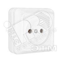Олимп Розетка без заземления белая наружная О0022
