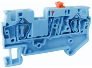 Клемма с ножевым размыкателем UJ5-4SK(BU) - Клемма с ножевым размыкателем, тип фиксации провода: пружинный, номинальное сечение: 4 мм кв., 20A, 500V, ширина: 6,2 мм, цвет: синий, тип монтажа: DIN 35