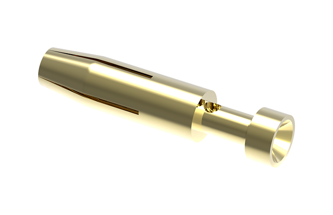 Розеточный обжимной контакт (Au) SCGF-016-1.5 - Розеточный обжимной контакт, номинальный ток: 16A, номинальное сечение: 1,5 мм кв., тип покрытия контактов: золото