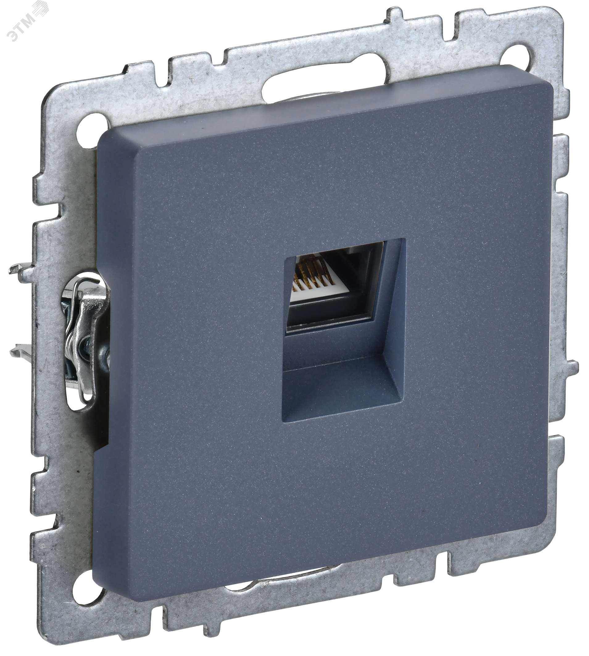 BRITE Розетка компьютерная RJ45 кат.5E РК10-БрМ маренго BR-K10-1-K35
