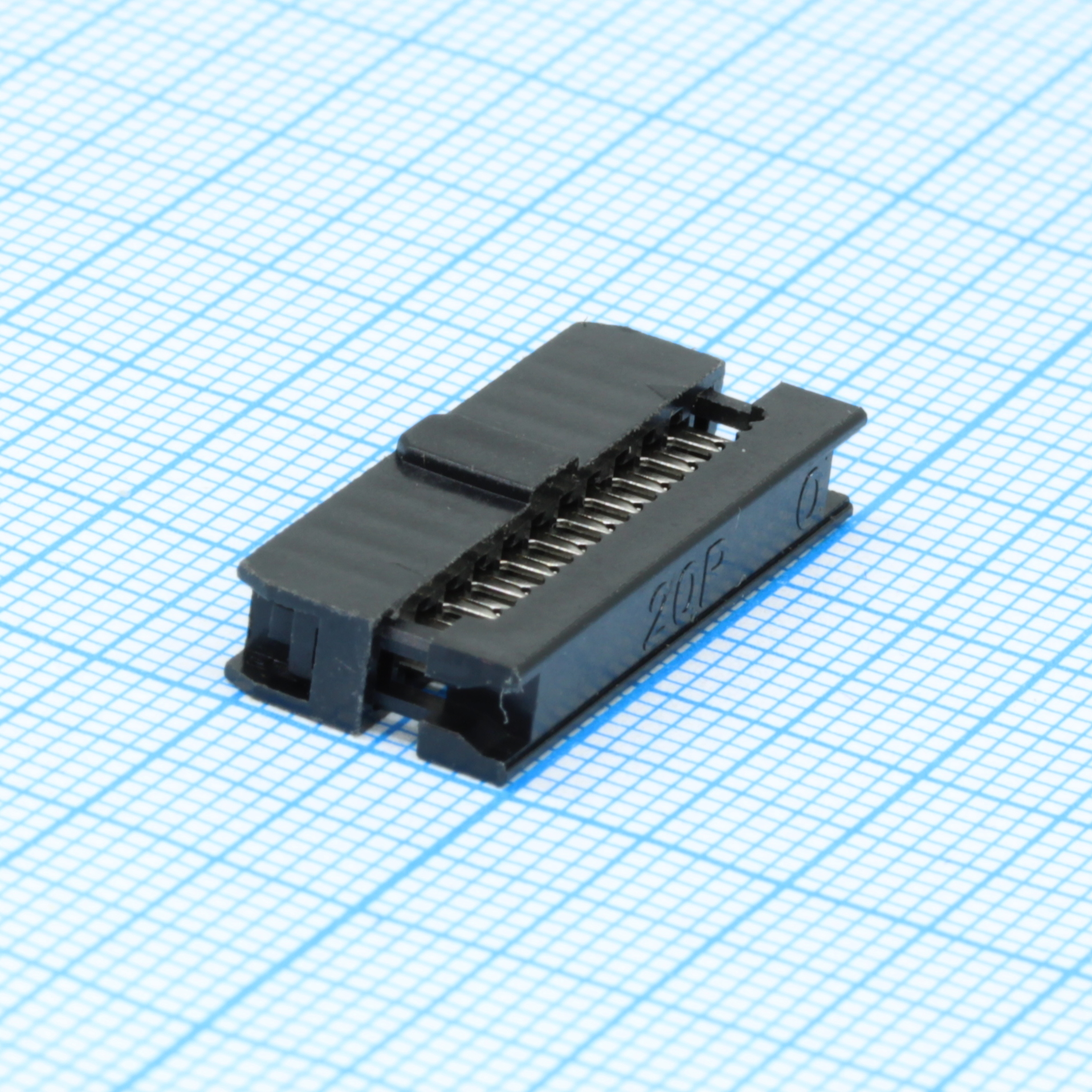 DS1017-20NA2B - IDC разъем, розетка на плоский шлейф 20pin(2x10), шаг 2.00мм