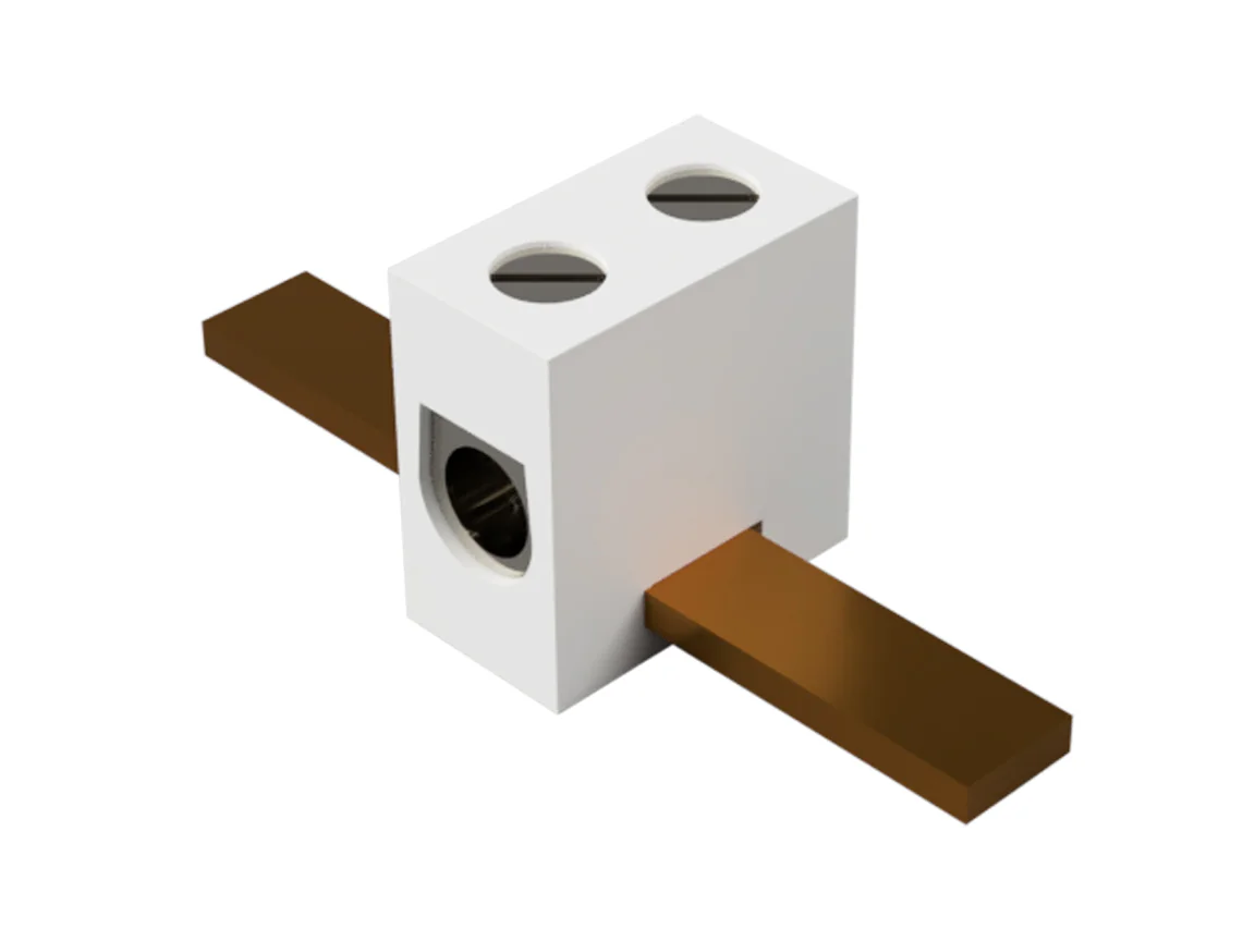 Клеммная колодка 1038 A DS - Клеммная колодка, керамическая, для установки на шину 3х10 мм, Тип 1038 A DS, 1 полюс, с защитой провода, максимальное сечение провода: 4 мм кв., номинальные характеристики: 400 V; 32 A; серия Appliance