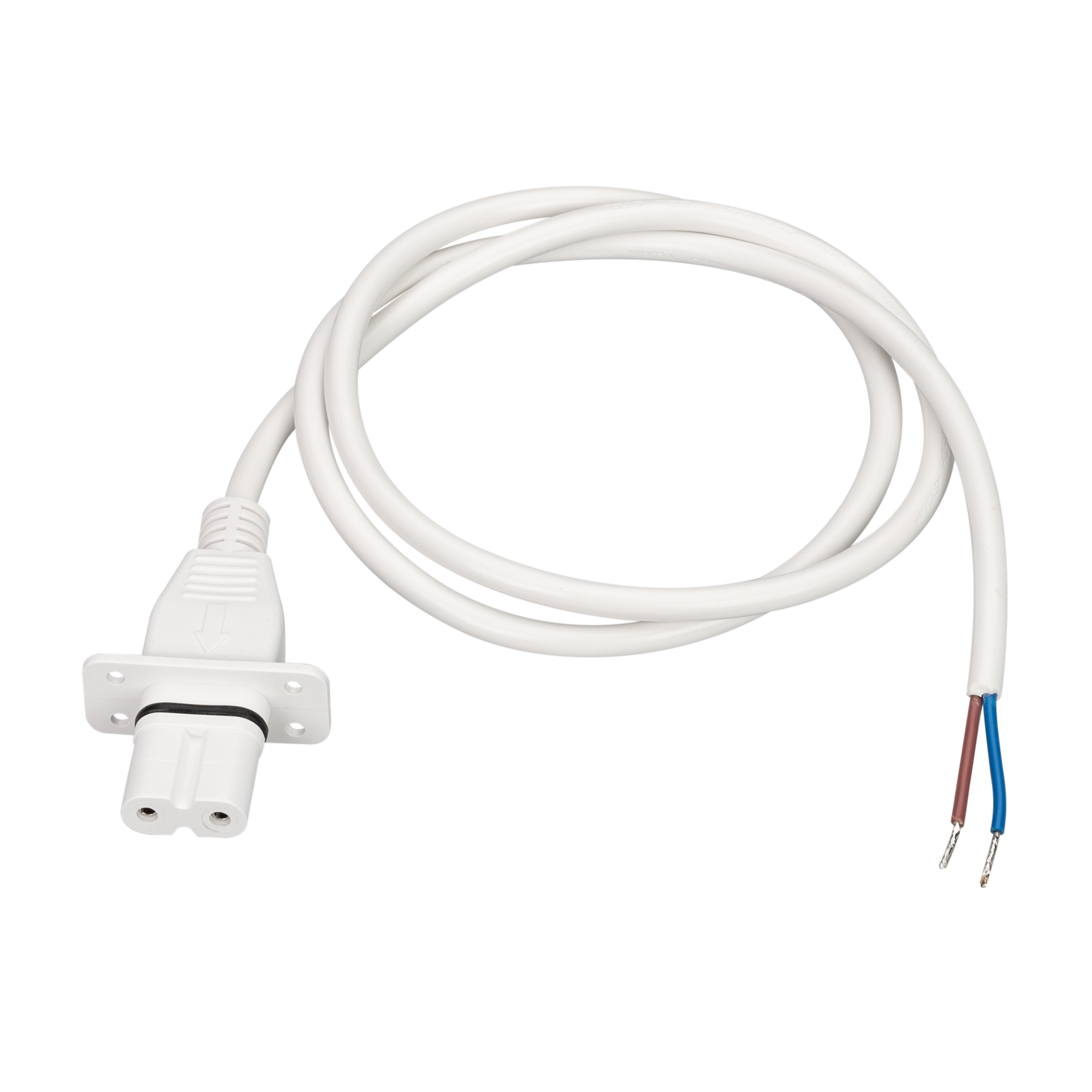 Коннектор ARL-TAIL-1000-CON-F-2pin (WH) 030992 - Коннектор питания для светильников LARGO. Длина кабеля 1000 мм. При использовании с треками и аксессуарами другой серии возможно отличие по цвету. Подходит только для двухфазной версии светильника. Напряжен