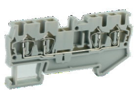 Проходная клемма UJ5-1.5/2X2 - Проходная клемма, 4 точки подключения в клемме, тип фиксации провода: пружинный, номинальное сечение: 1,5 мм кв., 17,5A, 500V, ширина: 4,25 мм, цвет: серый, тип монтажа: DIN 35