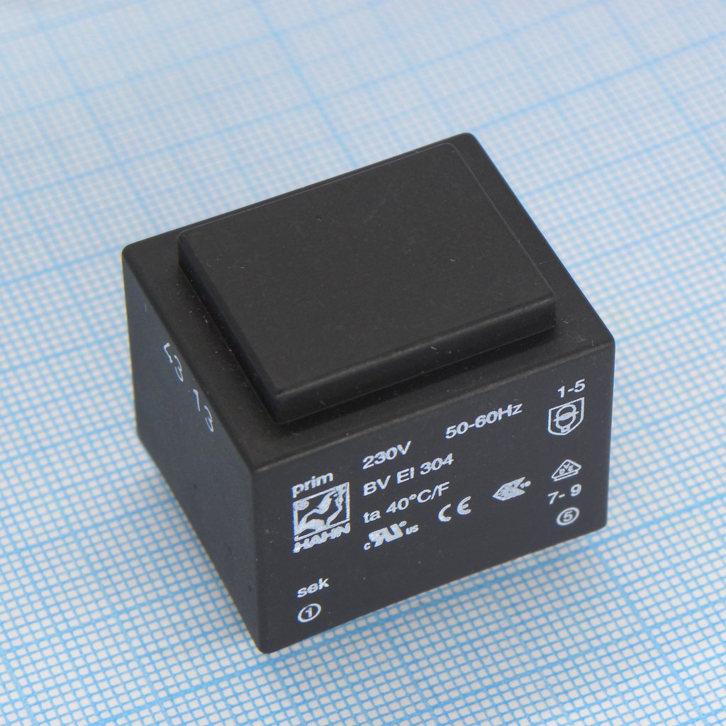 BV EI 304 2735 - Трансформатор питания 2.1ВА  400В 21В ta 70 C/F (EI 30/15.5)27.0мм