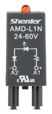 Модуль AMD-L1N 24-250V - Модуль для реле, 24 - 60VAC/DC, красный светодиод, цвет: черный, для колодок: SRU, SKF14, SKC, SKB, STB, SRC*-E, SRB, GZT, GZM, GZS, GZMB, ES32