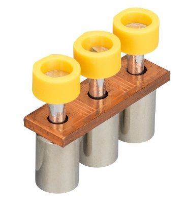 Соед. мостик IVB WKN16-3 - Соединительная перемычка, винтовая, изолированная, 3 полюса, для клемм: WKN 16/U, цвет: желтый