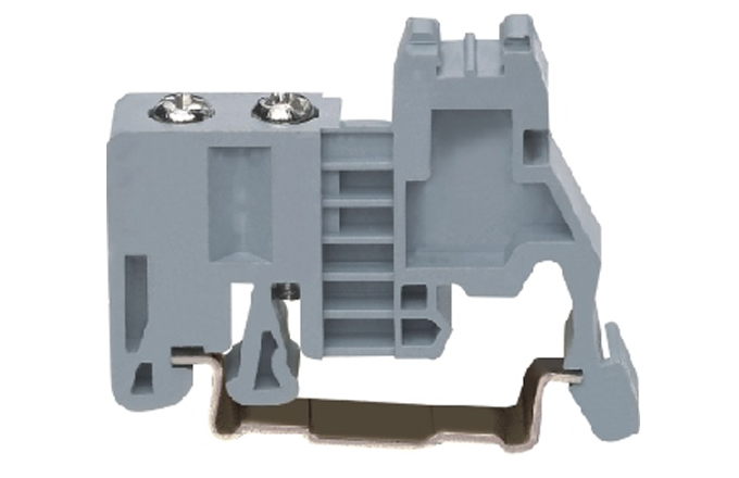 Концевой стопор 215204 - Концевой стопор на рейку DIN35, тип зажима: винт, ширина: 9,4 мм, цвет: серый, пластик