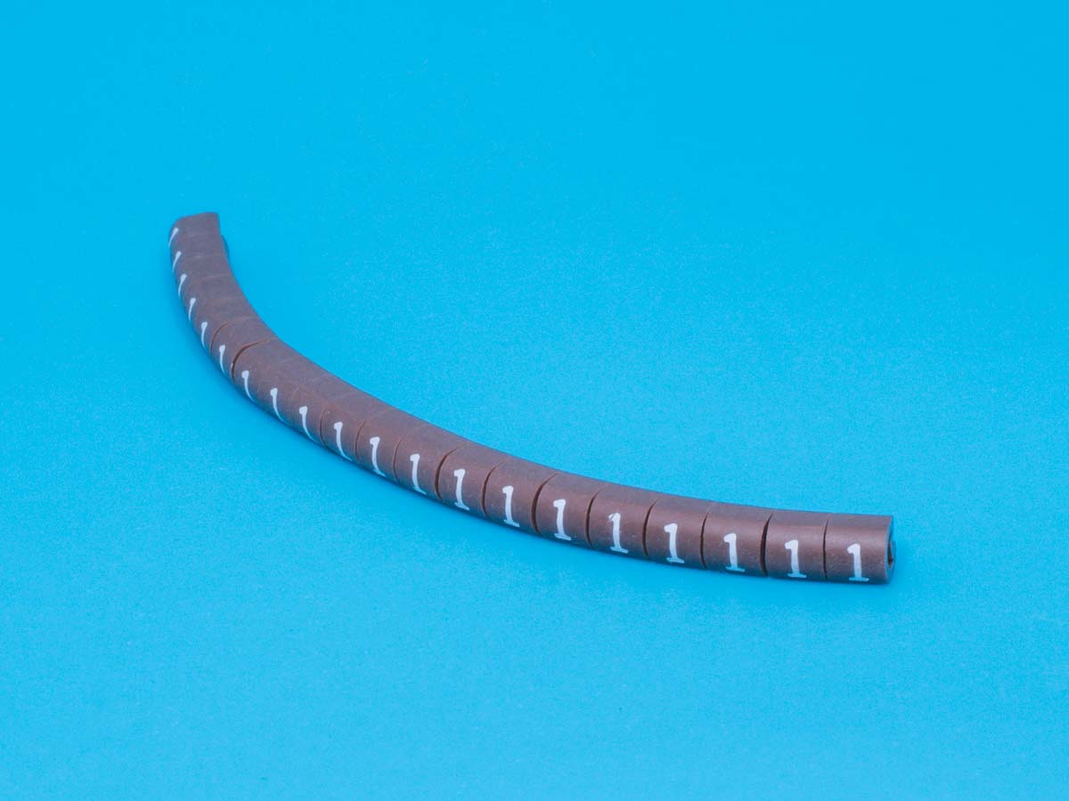 EC-0-1 - Маркер цифра 1 d=2,0-3,2мм, коричневый, упак.20 шт.