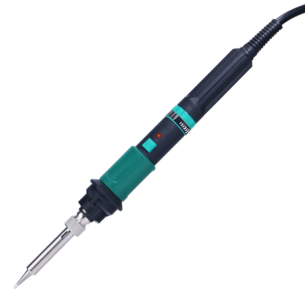 YIHUA 947-IX - Паяльник электрический 60Вт с регулировкой температуры от 200-480°С, кнопка выключения на ручке, в комплекте подставка