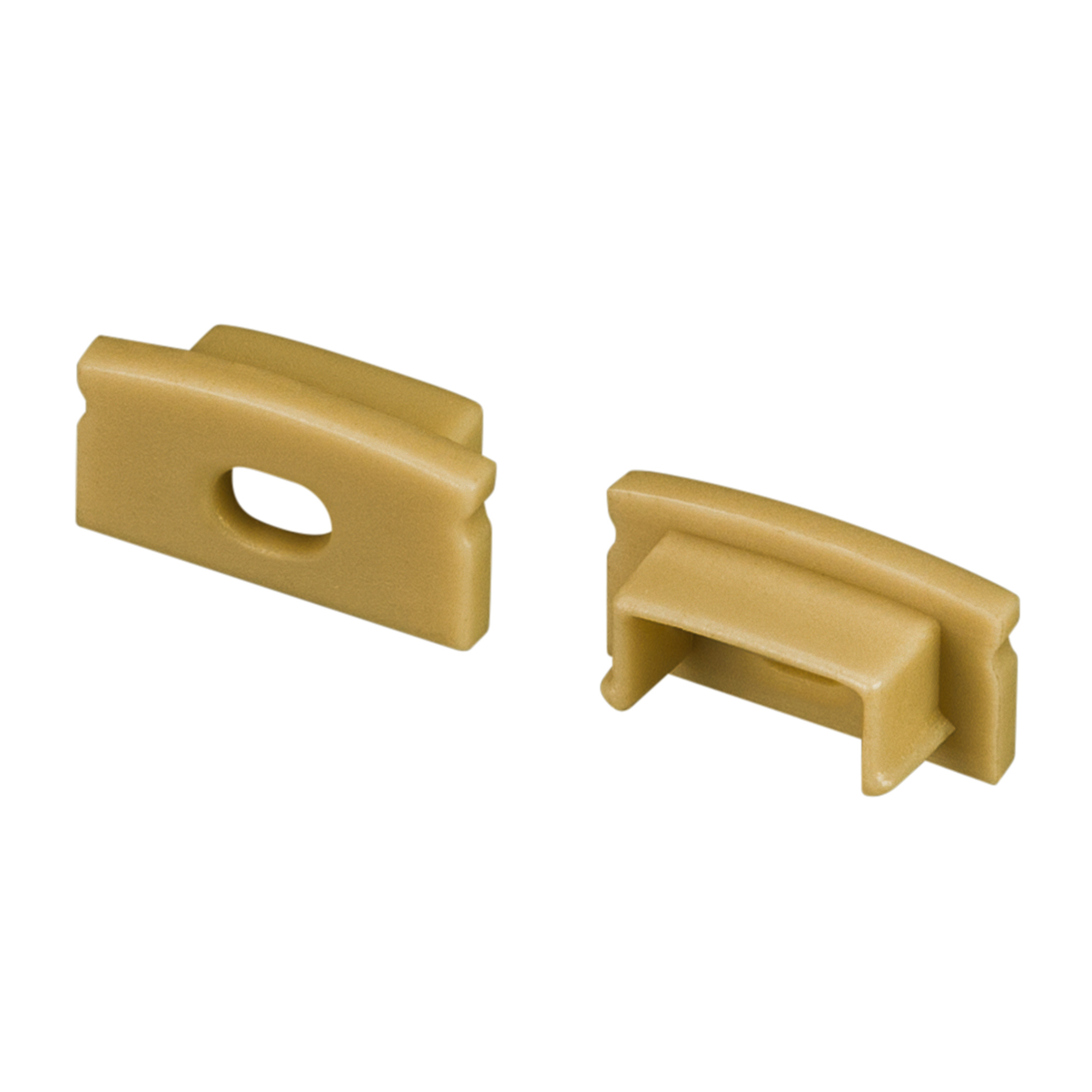 Заглушка LINE-1708 GOLD с отверстием 039993 - Пара заглушек для профиля LINE-1708. Цвет - золотой. Материал - пластик. В комплекте 2 заглушки с отверстием.