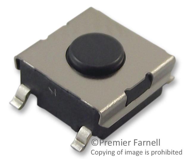 B3FS1000P - Кнопка тактильная 6х6 h=3.1 (2.6мм+толкатель 0.5мм) 0.98N(100гр) 0.05А 24В SMD монтаж