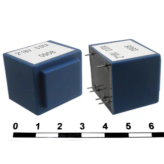 ТПК-2 (ТПГ-2) 2X6V    (АНАЛОГ) - Трансформатор питания 2.5ВА  230В 2х6В/2х210мА (EI 30/17) 30мм