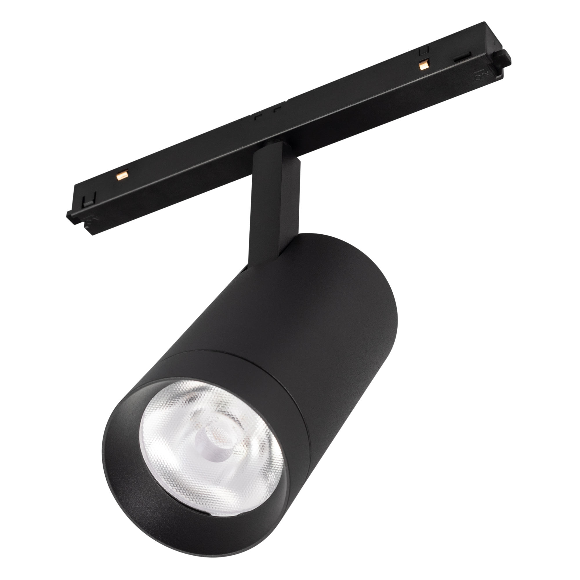 Светильник MAG-ORIENT-SPOT-R65-20W Warm3000 (BK, 24 deg, 48V, DALI) 033828 - Светильник для магнитных треков MAG-ORIENT шириной 26 мм с управлением DALI. Мощность 20 Вт, св. поток 1840 лм, 92 лм/Вт, теплый 3000 K, CRI>90, угол 24°, напряжение питания 48 В