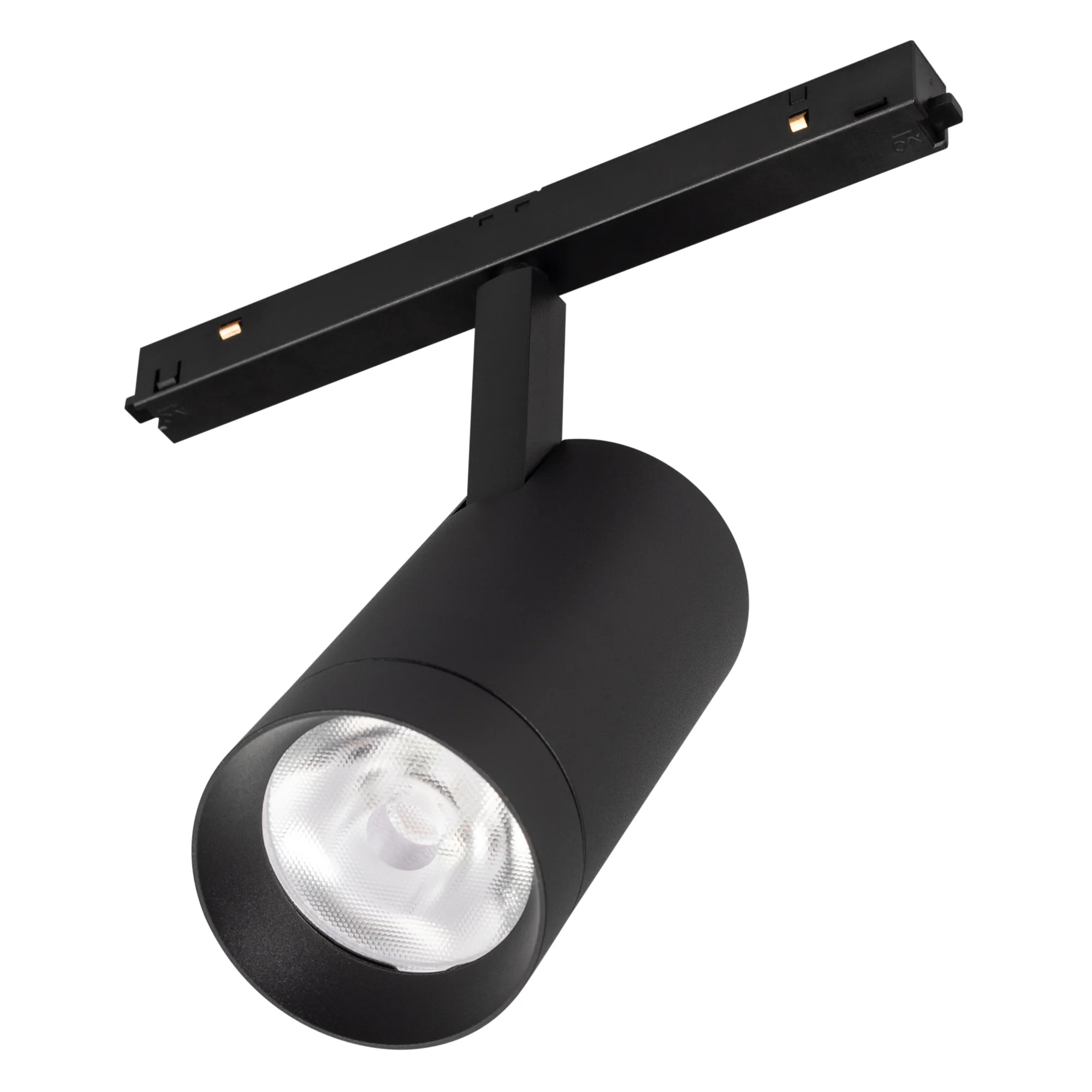Светильник MAG-ORIENT-SPOT-R65-20W Warm3000 (BK, 24 deg, 48V, DALI) 033828 - Светильник для магнитных треков MAG-ORIENT шириной 26 мм с управлением DALI. Мощность 20 Вт, св. поток 1840 лм, 92 лм/Вт, теплый 3000 K, CRI>90, угол 24°, напряжение питания 48 В