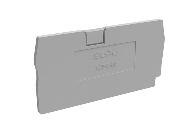 Торцевая крышка TC4-2-GY-EA - Торцевая крышка для клемм TC4-2-..., цвет: серый