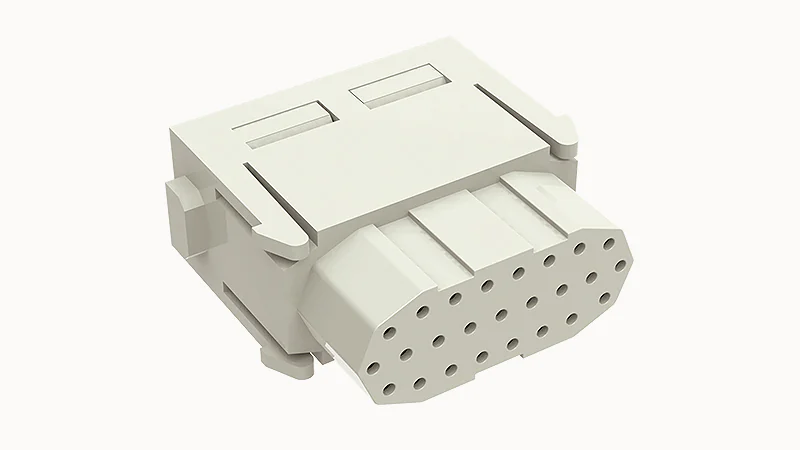 Розеточная контактная вставка DMD-025-FC - Розеточная контактная вставка, обжимная фиксация, 25 полюсов, типоразмер модульный, 50V, 4A, (обжимные контакты поставляются отдельно)