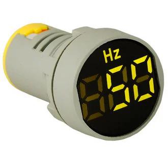 DMS-402 - Цифровой LED частотомер AC 0-99Гц, AD16-22HZM, желтый, установка на панель в отв d=22мм