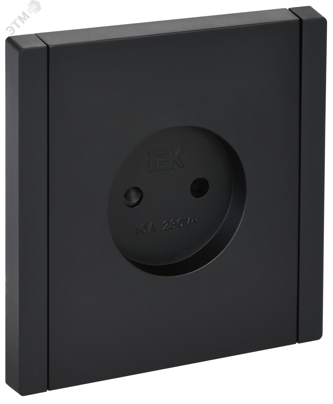 FORTE&PIANO Розетка 1-местная без заземления с защитными шторками винтовое крепление 10А FP117 черный IEK FP-R13-10-K02