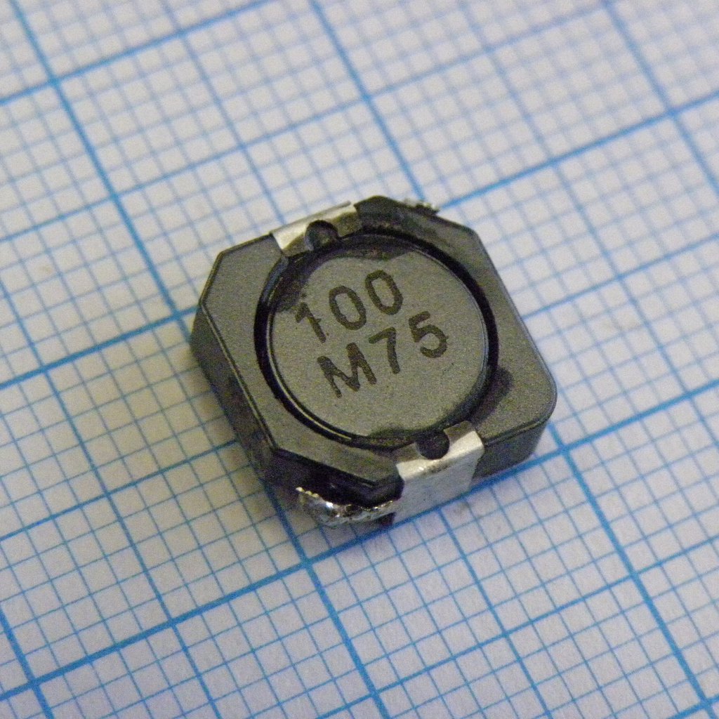 CDRH104RNP-100NC - Силовая SMD индуктивность 10мкГн ±30% 4.48A 0.026Ом c магнитным экраном