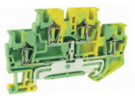 Заземляющая клемма UJ5-2.5/2-2JDE - Заземляющая этажная клемма, серия E, тип фиксации провода: пружинный, номинальное сечение: 2,5 мм кв., ширина: 5,2 мм, цвет: желто-зеленый, стандарт GB/T14048.1, тип монтажа: DIN 35