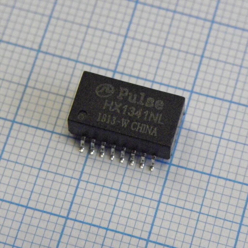 HX1341NLT - Трансформатор телекоммуникационный 1CT:1CT/1CT:1CT 1.5Ом первичная обмотка 1.5Ом вторичная обмотка 16Term. Gull Wing SMD