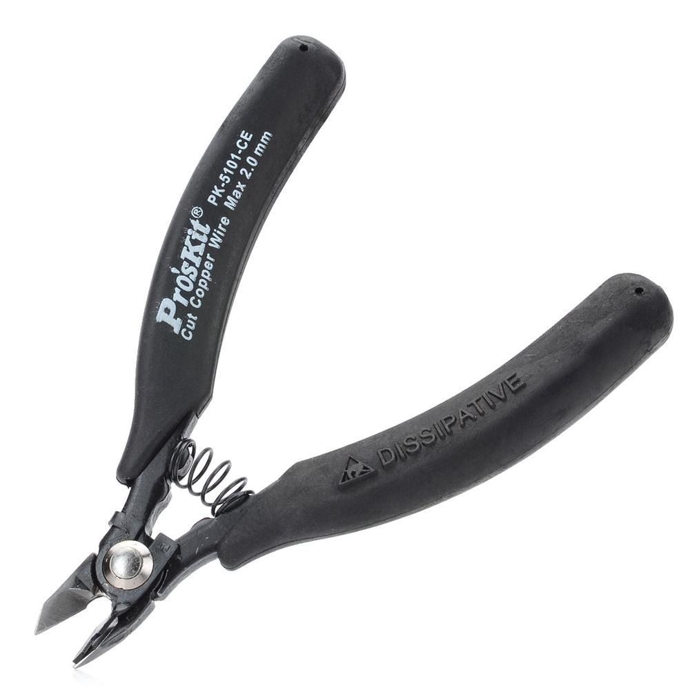 1PK-5101-E - Кусачки прецизионные прямые усиленные с пружиной
 Резка медной проволоки диаметром до 2 мм. Антистатические