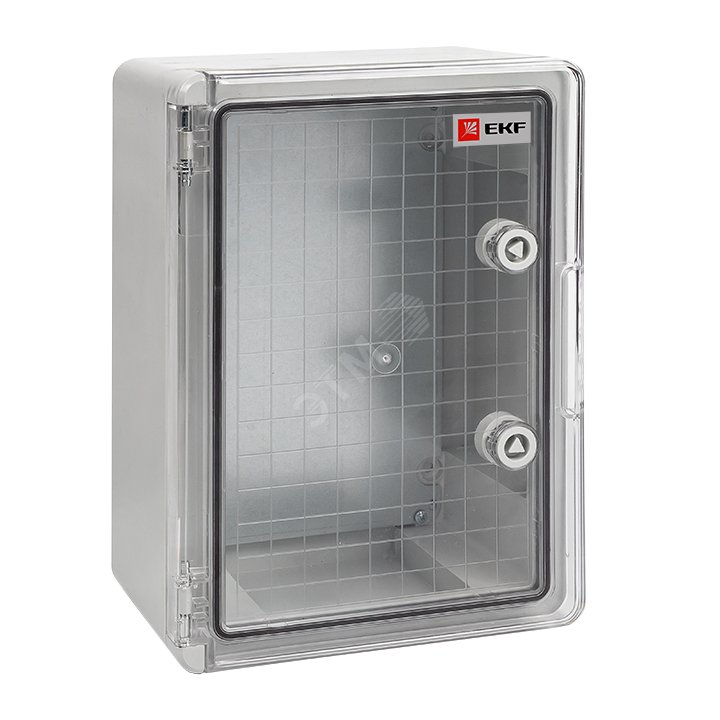 Щит пластиковый с монтажной платой прозр. дверь 300х200х130 мм IP65 PROxima PBT65MP001