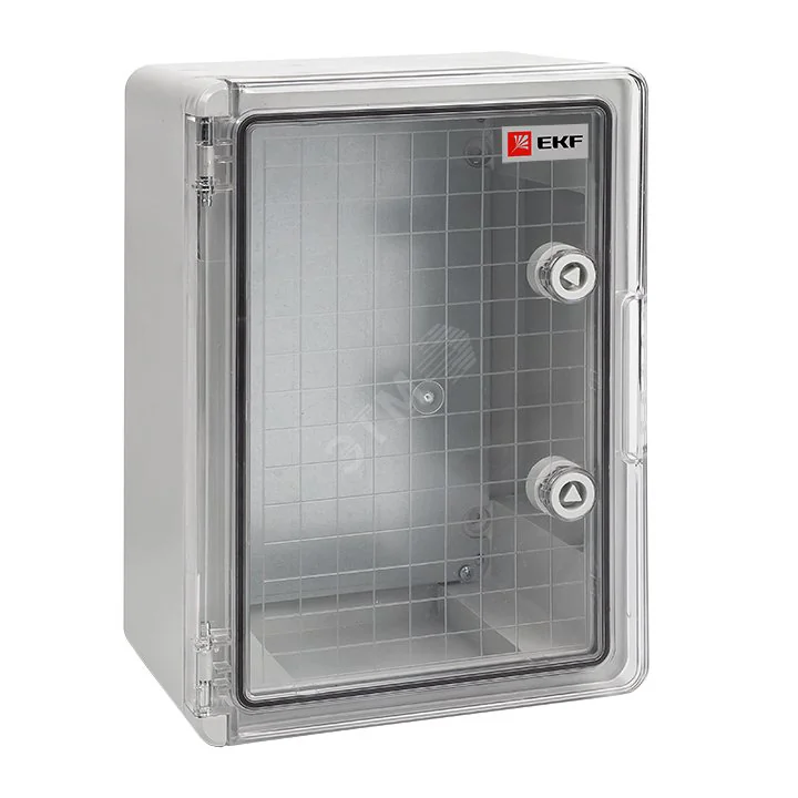 Щит пластиковый с монтажной платой прозр. дверь 300х200х130 мм IP65 PROxima PBT65MP001