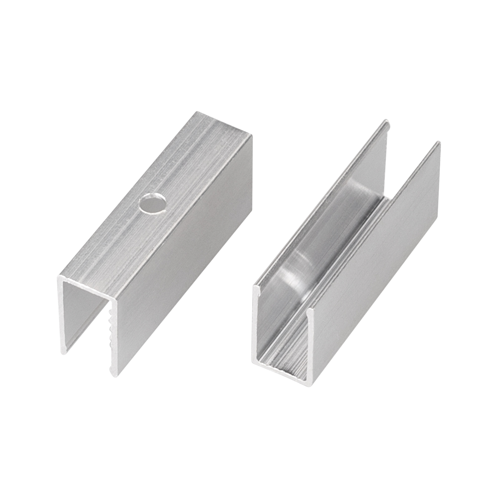 Держатель AURORA-1206-CLIP ANOD 039353 - Клипса из анодированного алюминия для гибкого неона AURORA сечения 12х6мм. Длина 25 мм, ширина 6.4 мм.