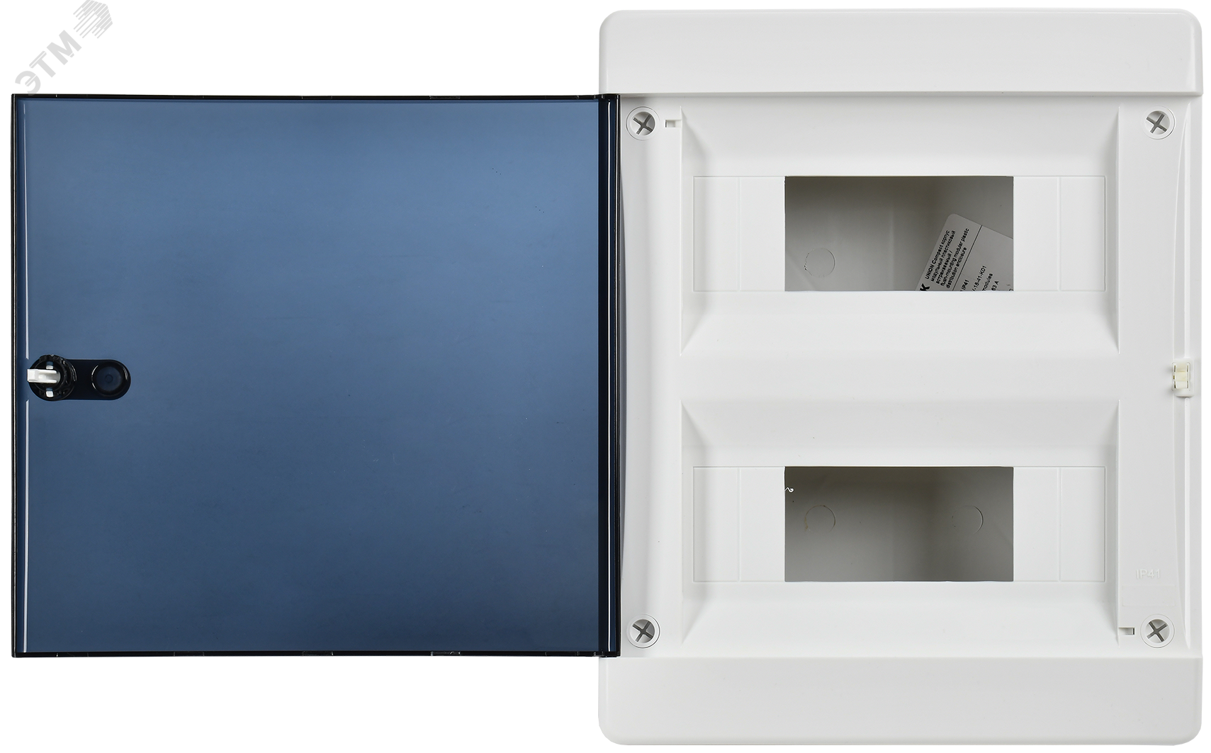 Корпус пластиковый ЩРВ-П-18 IP41 черн. прозр. дверь UNION Compact IEK UIC-KP12-V-18-41-K01