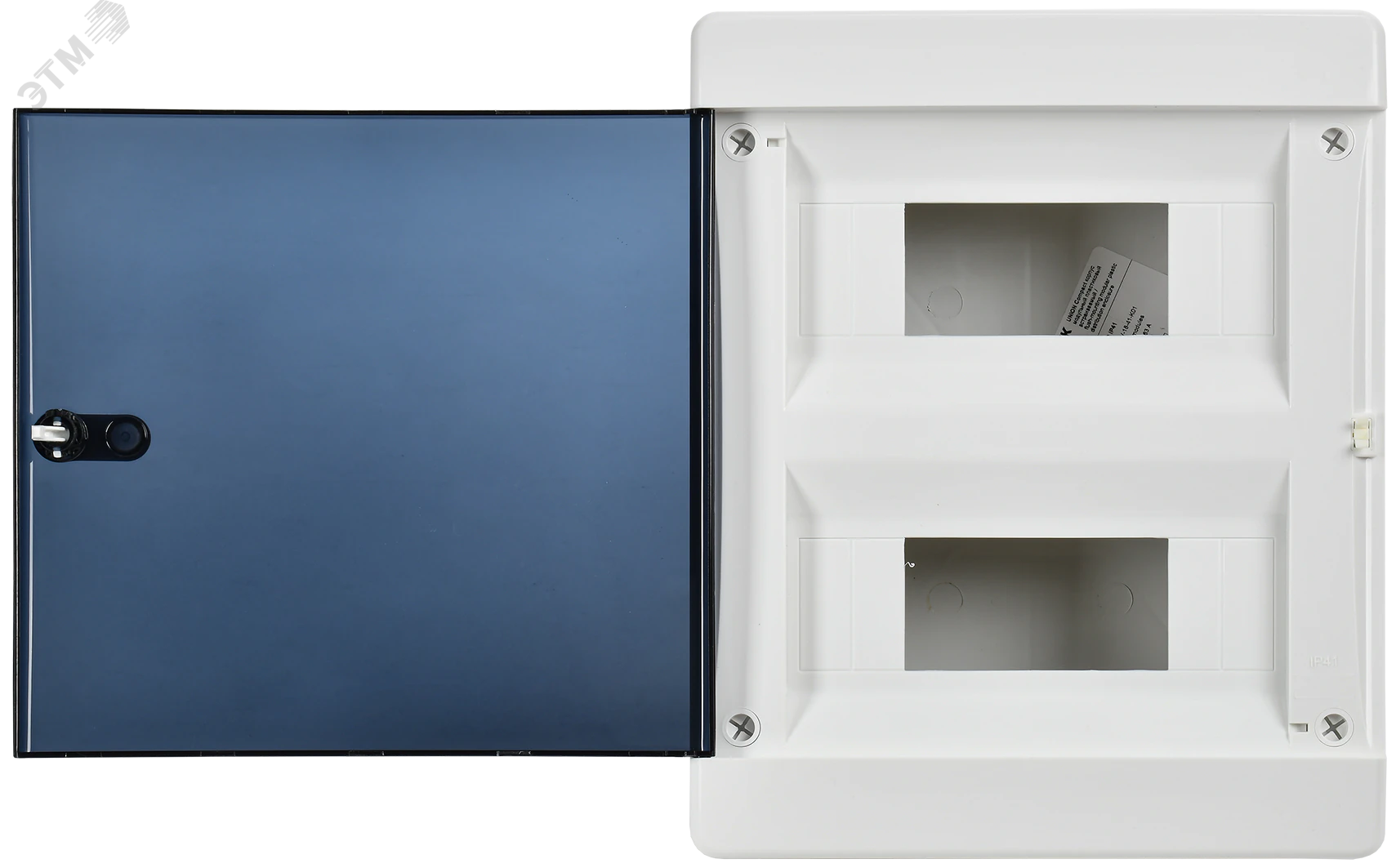 Корпус пластиковый ЩРВ-П-18 IP41 черн. прозр. дверь UNION Compact IEK UIC-KP12-V-18-41-K01