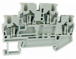 Этажная клемма UJ5-1.5/2-2 - Этажная клемма, тип фиксации провода: пружинный, номинальное сечение: 1,5 мм кв., 17,5A, 500V, ширина: 4,2 мм, цвет: серый, тип монтажа: DIN 35