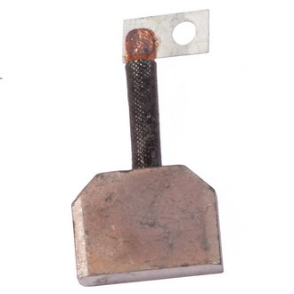 BRUSH-6  CU-C - Щетка медно-графитовая прямая для электродвигателя, 8.45х29.9х21.9, медный провод в изоляции, клемма плоская под M5.5 латунь