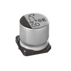 UCD2A151MNQ1MS - Конденсатор алюминиевый  электролитический 150мкФ 100В ±20% (16 X 16.5мм) для поверхностного монтажа 793мА 5000час 105°С автомобильного применения лента на катушке