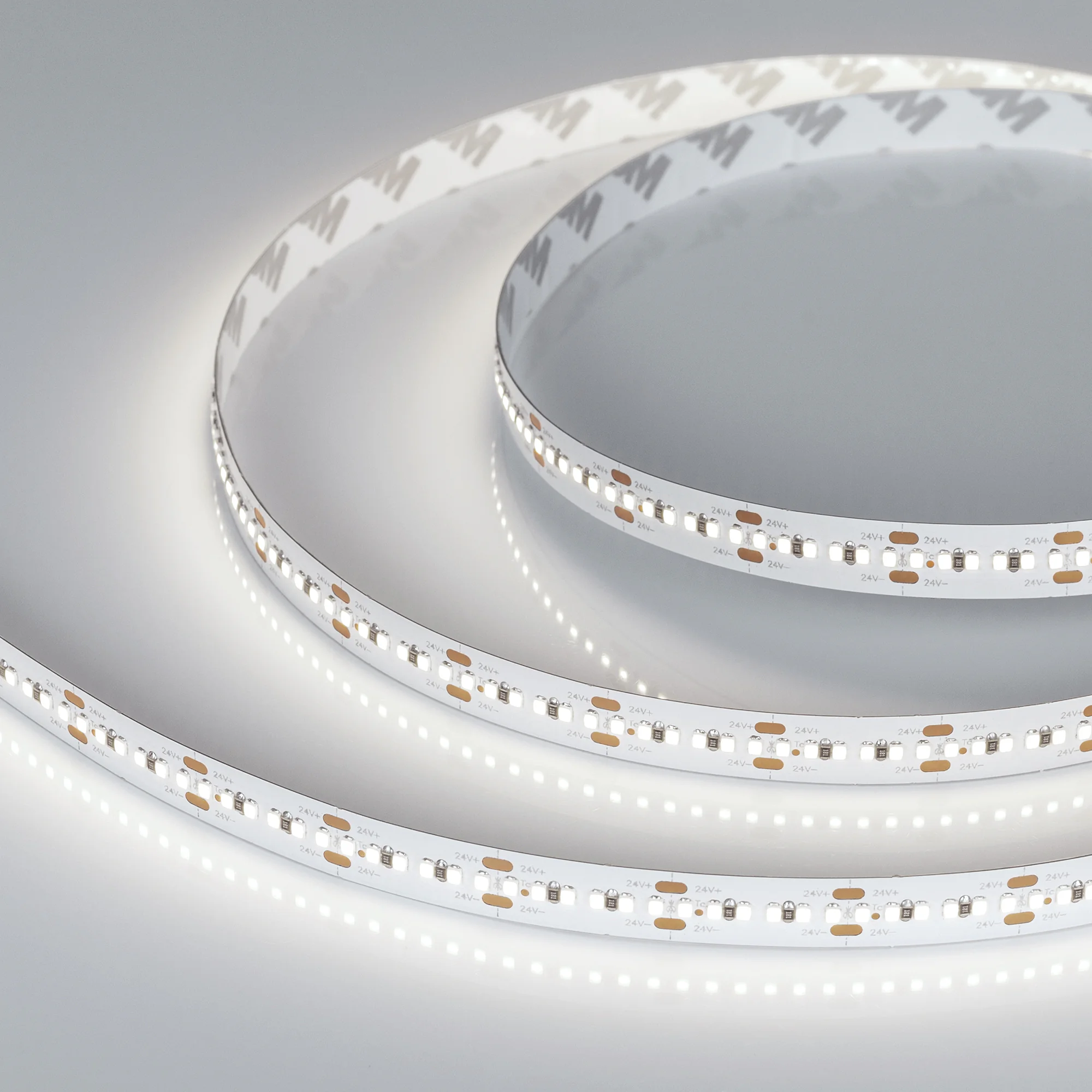 Лента MICROLED-M300-10mm 24V Day5000 (21.6W/m, IP20,2216, 5m) 023588(1) - Мощная светодиодная лента с микродиодами smd 2216, 300шт/м (1500шт на 5м), белая плата 10мм, скотч 3М. Цвет БЕЛЫЙ ДНЕВНОЙ 4800-5300К. Питание 24V, мощность 21,6 Вт/м (108 Вт на 5м),