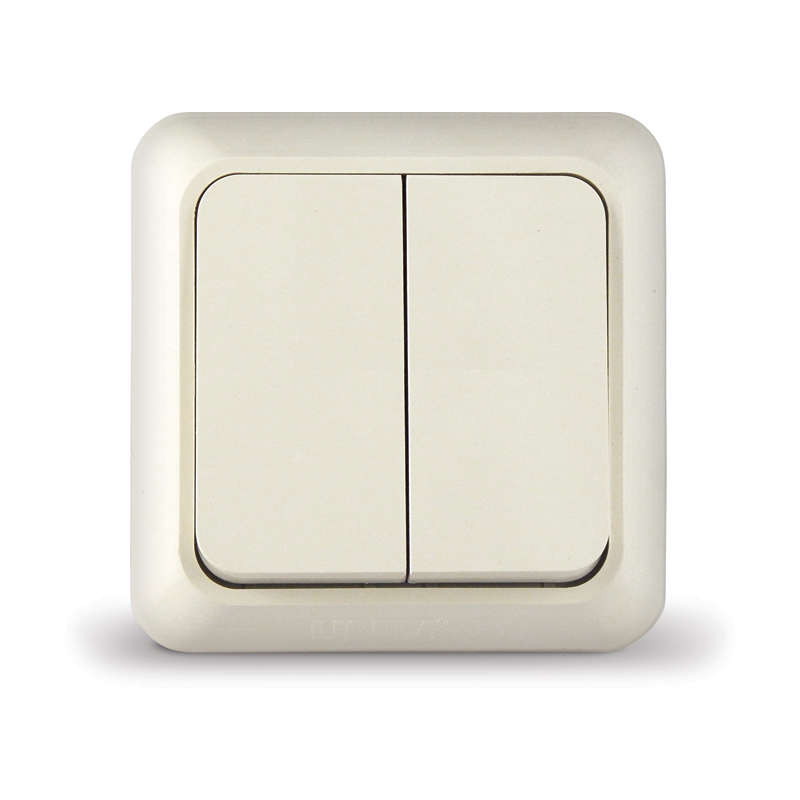 Выключатель 2-кл. ОП Олимп 10А IP20 сл. кость Б-О0023