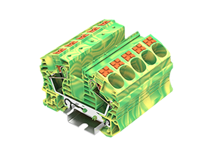 Заземляющая клемма TP16-2-PE - Заземляющая клемма, тип фиксации провода: push-in, номинальное сечение: 16 мм кв., ширина: 12,2 мм, цвет: желто-зеленый, тип монтажа: DIN 35
